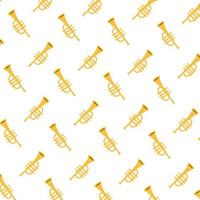 trompetas instrumentos de aire patrón musical vector
