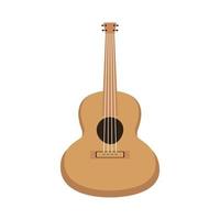 guitarra, instrumento musical, aislado, icono vector