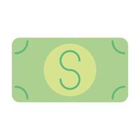 bill money dollar isolated icon vector