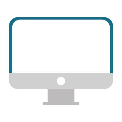 desktop computer device isolated icon