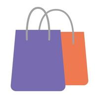 shopping bags paper commercial icons vector