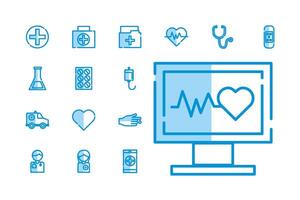 Isolated medical icon set vector design