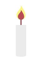 paraffin candle flame isolated icon vector