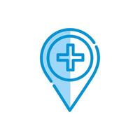 Isolated medical cross icon vector design