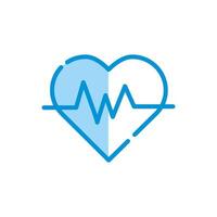 Isolated medical heart pulse icon vector design