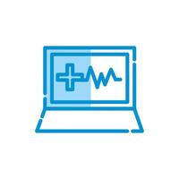 Isolated medical heart pulse icon vector design