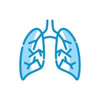 Diseño vectorial de icono de pulmones médicos aislados vector