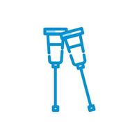 Isolated medical crutches icon vector design
