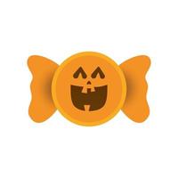 halloween sweet candy with face vector