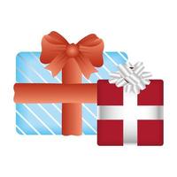 gifts boxes presents isolated icons vector