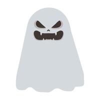 halloween ghost floating character icon vector