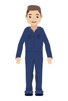 young mechanic worker avatar character vector