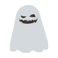 halloween ghost floating character icon vector