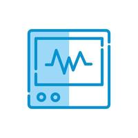 Isolated medical heart pulse icon vector design