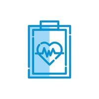 Isolated medical heart pulse icon vector design