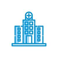 Diseño vectorial de icono de edificio de hospital aislado vector