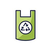 Isolated recycle bag icon vector design