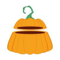 halloween pumpkin pot seasonal icon vector