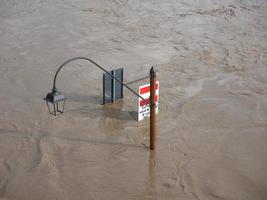 River Po flood in Turin photo
