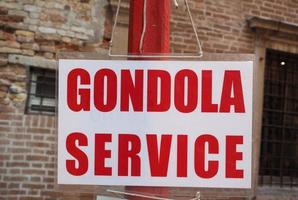 Gondola service sign photo