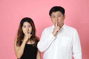 Pink Asian Couple photo