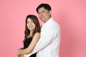 Pink Asian Couple photo