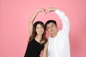 pareja asiática rosa foto