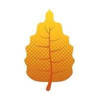 autumn leaf foliage seasonal icon vector