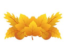 autumn leafs foliage seasonal decoration vector