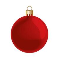 great red christmas ball vector