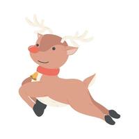 pretty christmas reindeer vector