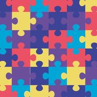 background of puzzle pieces icons vector