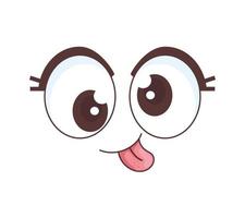 funny crazy eyes isolated icon vector