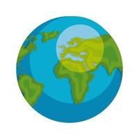 world planet earth isolated icon vector