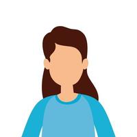 icono de personaje de avatar de mujer hermosa vector