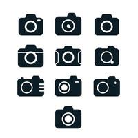 camera set icon vector template