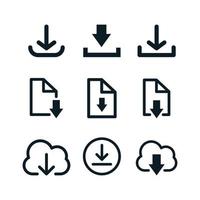 download set icon vector template