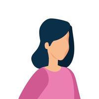 beautiful woman avatar character icon vector