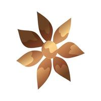 cute flower golden isolated icon vector