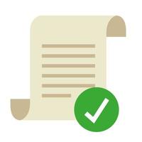 Check mark icon and document vector design