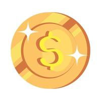 coin money cash isolated icon vector