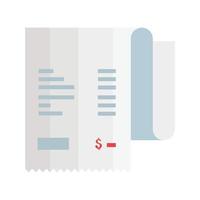 receipt paper voucher isolated icon vector