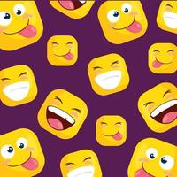 fondo con iconos divertidos emoticonos vector