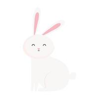 cute rabbit animal isolated icon vector