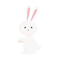 cute rabbit animal isolated icon vector