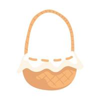 basket wicker traditional isolated icon vector