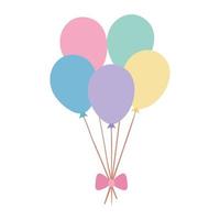 balloons helium decoration isolated icon vector