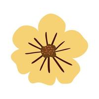cute flower nature isolated icon vector