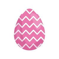 cute egg easter decorated with gemetric lines vector