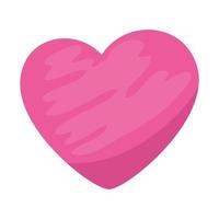 cute heart pink color isolated icon vector